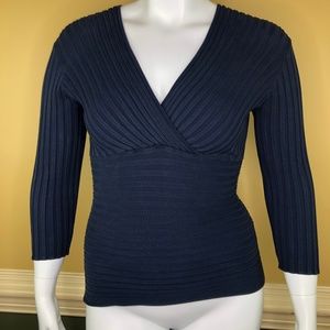 DOLCE & FABULOSO Navy Blue Ribbed Sweater